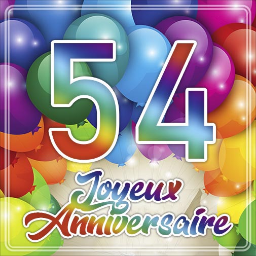 Joyeux Anniversaire 54 Ans Feliciter su