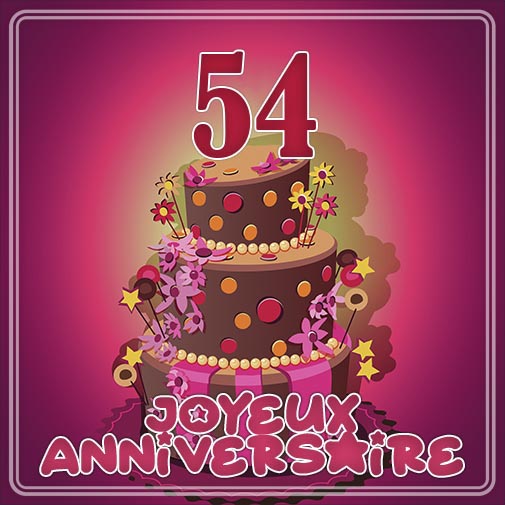 Joyeux Anniversaire 54 Ans Feliciter su