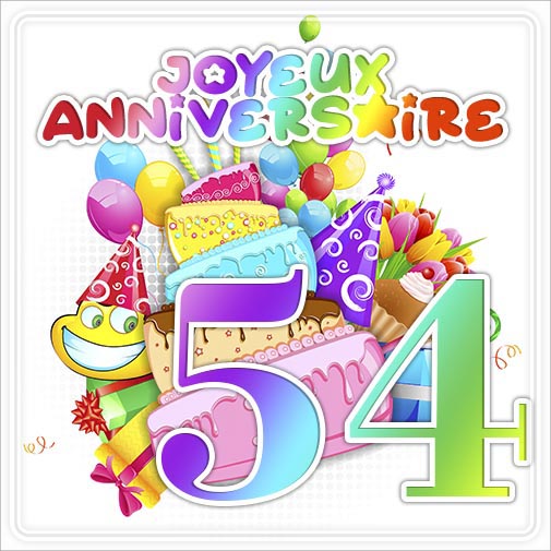 Joyeux Anniversaire 54 Ans Feliciter su