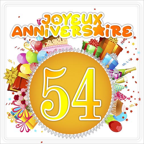 Joyeux Anniversaire 54 Ans Feliciter su