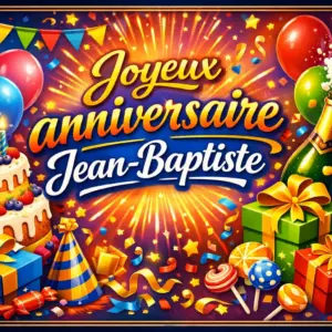 Joyeux anniversaire Jean-Вaptiste