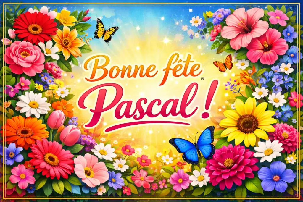 Illustration florale pour souhaiter Joyeux Saint-Pascal